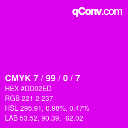 Color code: CMYK 7 / 99 / 0 / 7 | qconv.com