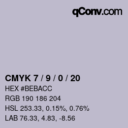 Color code: CMYK 7 / 9 / 0 / 20 | qconv.com