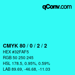 Color code: CMYK 80 / 0 / 2 / 2 | qconv.com