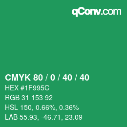 Farbcode: CMYK 80 / 0 / 40 / 40 | qconv.com