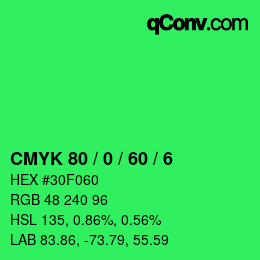 Color code: CMYK 80 / 0 / 60 / 6 | qconv.com