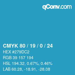 Color code: CMYK 80 / 19 / 0 / 24 | qconv.com