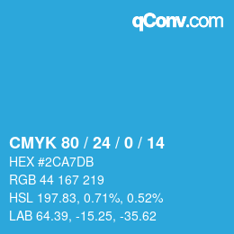 Color code: CMYK 80 / 24 / 0 / 14 | qconv.com