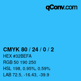 Color code: CMYK 80 / 24 / 0 / 2 | qconv.com