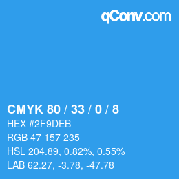 Color code: CMYK 80 / 33 / 0 / 8 | qconv.com