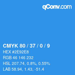 Color code: CMYK 80 / 37 / 0 / 9 | qconv.com