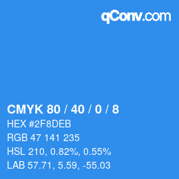 Color code: CMYK 80 / 40 / 0 / 8 | qconv.com