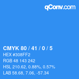 Color code: CMYK 80 / 41 / 0 / 5 | qconv.com