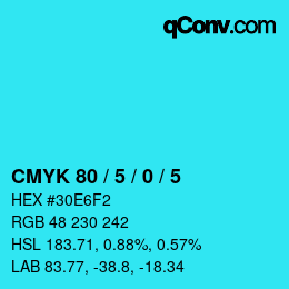Color code: CMYK 80 / 5 / 0 / 5 | qconv.com