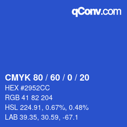 Color code: CMYK 80 / 60 / 0 / 20 | qconv.com