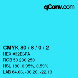 Color code: CMYK 80 / 8 / 0 / 2 | qconv.com