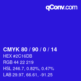 Color code: CMYK 80 / 90 / 0 / 14 | qconv.com