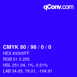 Color code: CMYK 80 / 98 / 0 / 0 | qconv.com