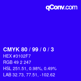 颜色代码: CMYK 80 / 99 / 0 / 3 | qconv.com