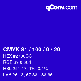 Color code: CMYK 81 / 100 / 0 / 20 | qconv.com