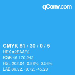 Color code: CMYK 81 / 30 / 0 / 5 | qconv.com