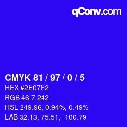 Color code: CMYK 81 / 97 / 0 / 5 | qconv.com