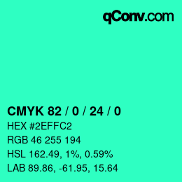 Color code: CMYK 82 / 0 / 24 / 0 | qconv.com