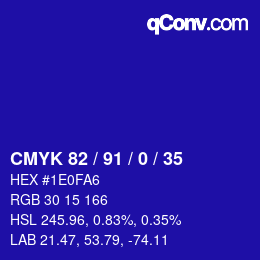 Color code: CMYK 82 / 91 / 0 / 35 | qconv.com