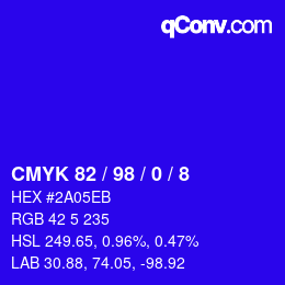 Color code: CMYK 82 / 98 / 0 / 8 | qconv.com