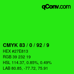 Color code: CMYK 83 / 0 / 92 / 9 | qconv.com