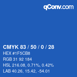 Color code: CMYK 83 / 50 / 0 / 28 | qconv.com