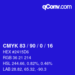 Color code: CMYK 83 / 90 / 0 / 16 | qconv.com