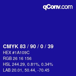 Color code: CMYK 83 / 90 / 0 / 39 | qconv.com