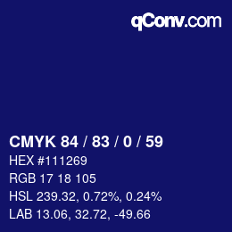 Color code: CMYK 84 / 83 / 0 / 59 | qconv.com