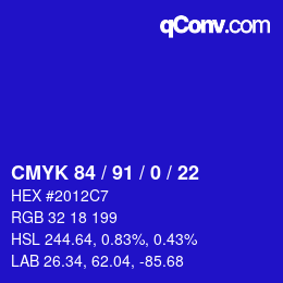 Color code: CMYK 84 / 91 / 0 / 22 | qconv.com