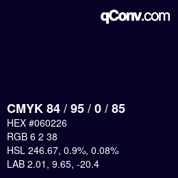 Color code: CMYK 84 / 95 / 0 / 85 | qconv.com