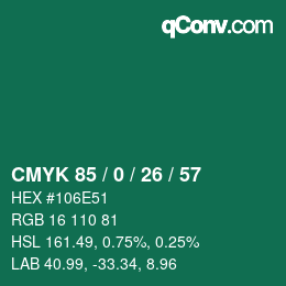 カラーコード: CMYK 85 / 0 / 26 / 57 | qconv.com