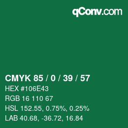 カラーコード: CMYK 85 / 0 / 39 / 57 | qconv.com