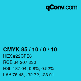 Color code: CMYK 85 / 10 / 0 / 10 | qconv.com