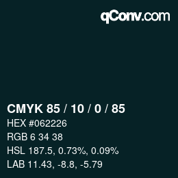 Color code: CMYK 85 / 10 / 0 / 85 | qconv.com