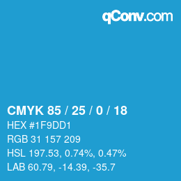 Color code: CMYK 85 / 25 / 0 / 18 | qconv.com