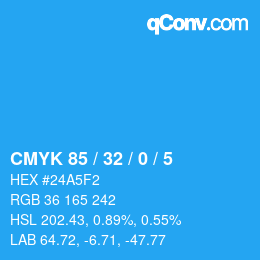 Color code: CMYK 85 / 32 / 0 / 5 | qconv.com