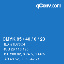 Color code: CMYK 85 / 40 / 0 / 23 | qconv.com