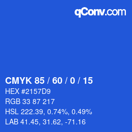 Color code: CMYK 85 / 60 / 0 / 15 | qconv.com