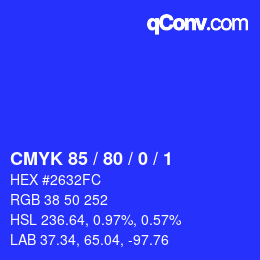 Color code: CMYK 85 / 80 / 0 / 1 | qconv.com