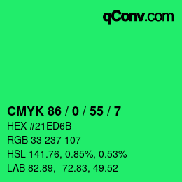 カラーコード: CMYK 86 / 0 / 55 / 7 | qconv.com