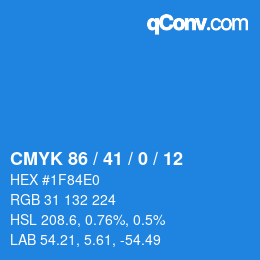 Color code: CMYK 86 / 41 / 0 / 12 | qconv.com