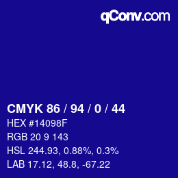 Color code: CMYK 86 / 94 / 0 / 44 | qconv.com