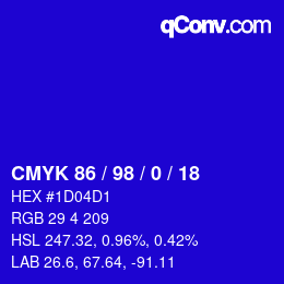 Color code: CMYK 86 / 98 / 0 / 18 | qconv.com