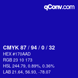 Color code: CMYK 87 / 94 / 0 / 32 | qconv.com