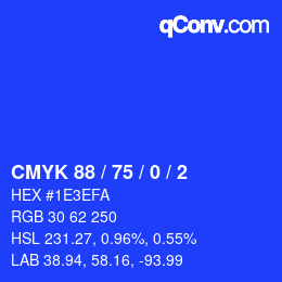 Color code: CMYK 88 / 75 / 0 / 2 | qconv.com