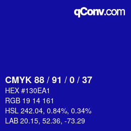 颜色代码: CMYK 88 / 91 / 0 / 37 | qconv.com