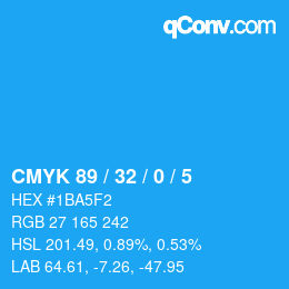 Color code: CMYK 89 / 32 / 0 / 5 | qconv.com