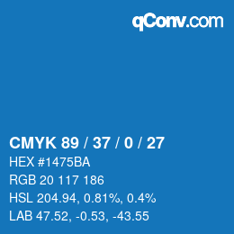 Color code: CMYK 89 / 37 / 0 / 27 | qconv.com