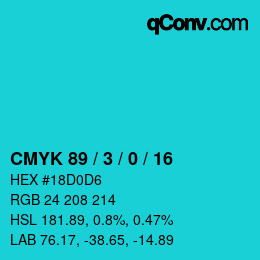 Color code: CMYK 89 / 3 / 0 / 16 | qconv.com